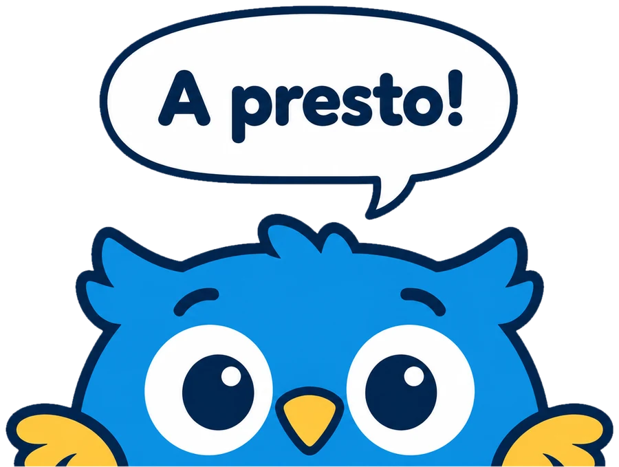 Gufetto che sbircia dal basso e dice: A presto!